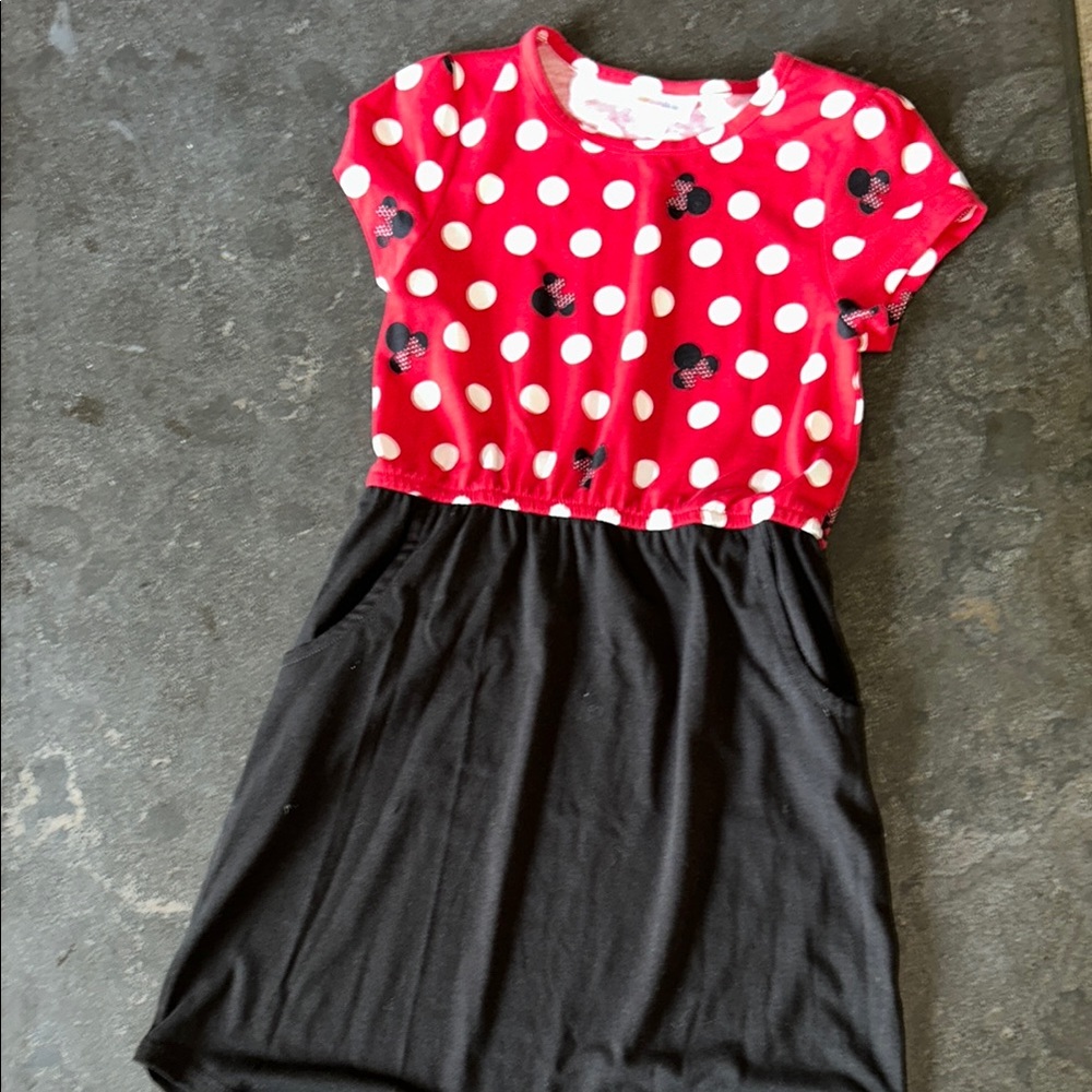 Polka Dot Disney Minnie Red and Black Kids Dress